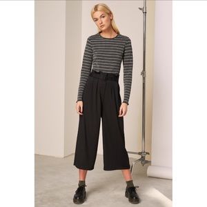 Fifth Label black Lotti wide leg crop pants paper